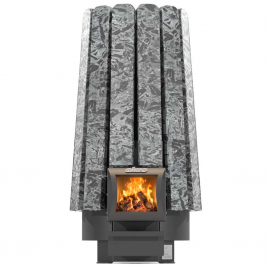Дровяная банная печь GrillD Cometa 180 Vega Short Stone, серпентинит
