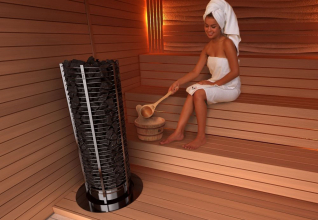 Печь для сауны Sawo Tower TH5-90NS-P круглая, 9 кВт, без пульта